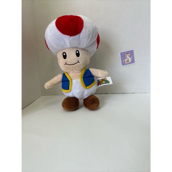 Super Mario Bros. Toad Mushroom Plush Stuffed Animal Toy Doll - Picture 1 of 10